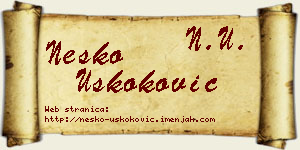 Neško Uskoković vizit kartica